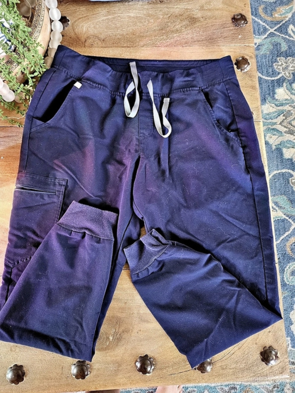 FIGS Zamora Jogger Scrub Pant Navy Blue Large